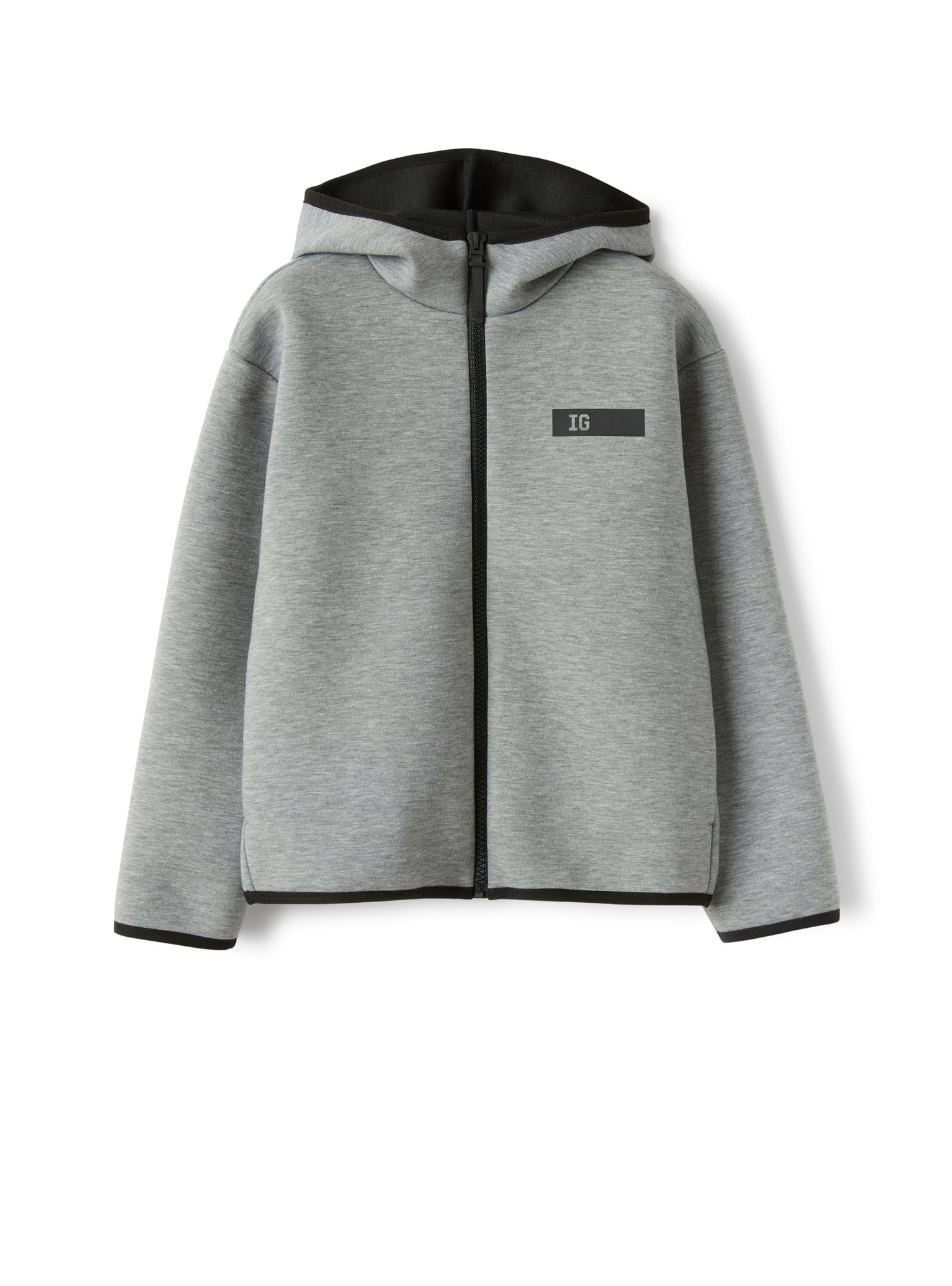 Sweat Jacket in Two-Tone Neoprene | Steel Grey