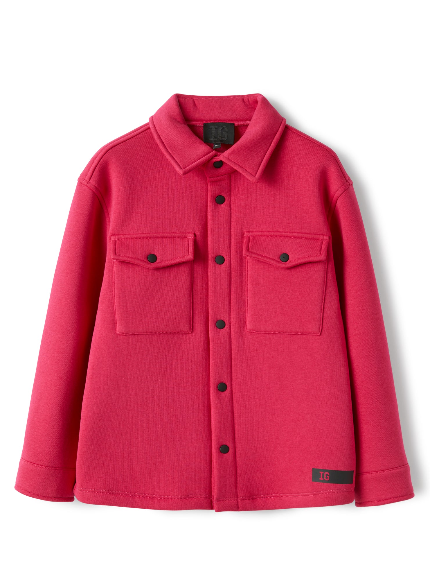 Boys | Shirt Jacket in Pink Fleece | Fuchsia