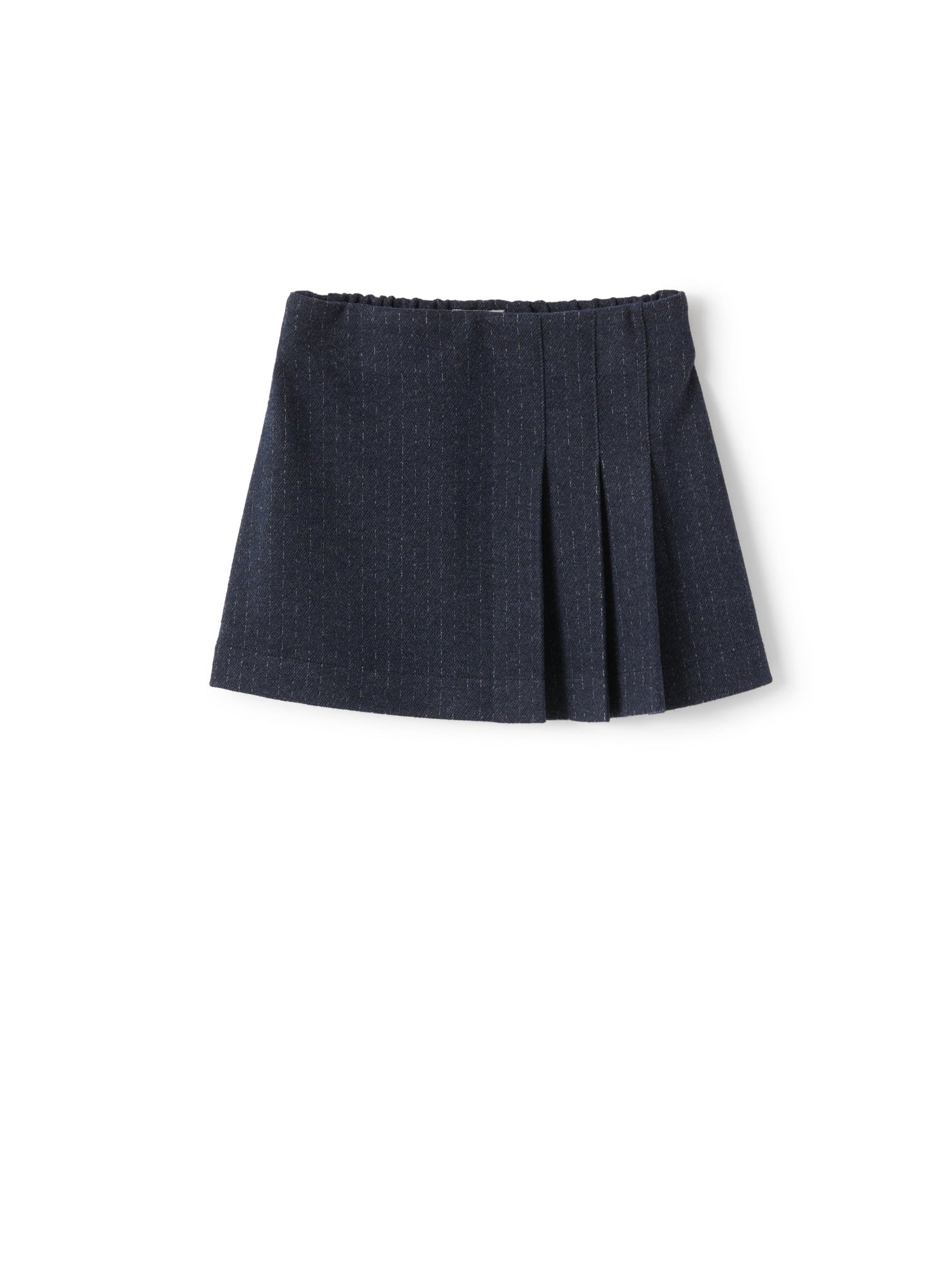 Pleated Pinstripe Skirt | Blue