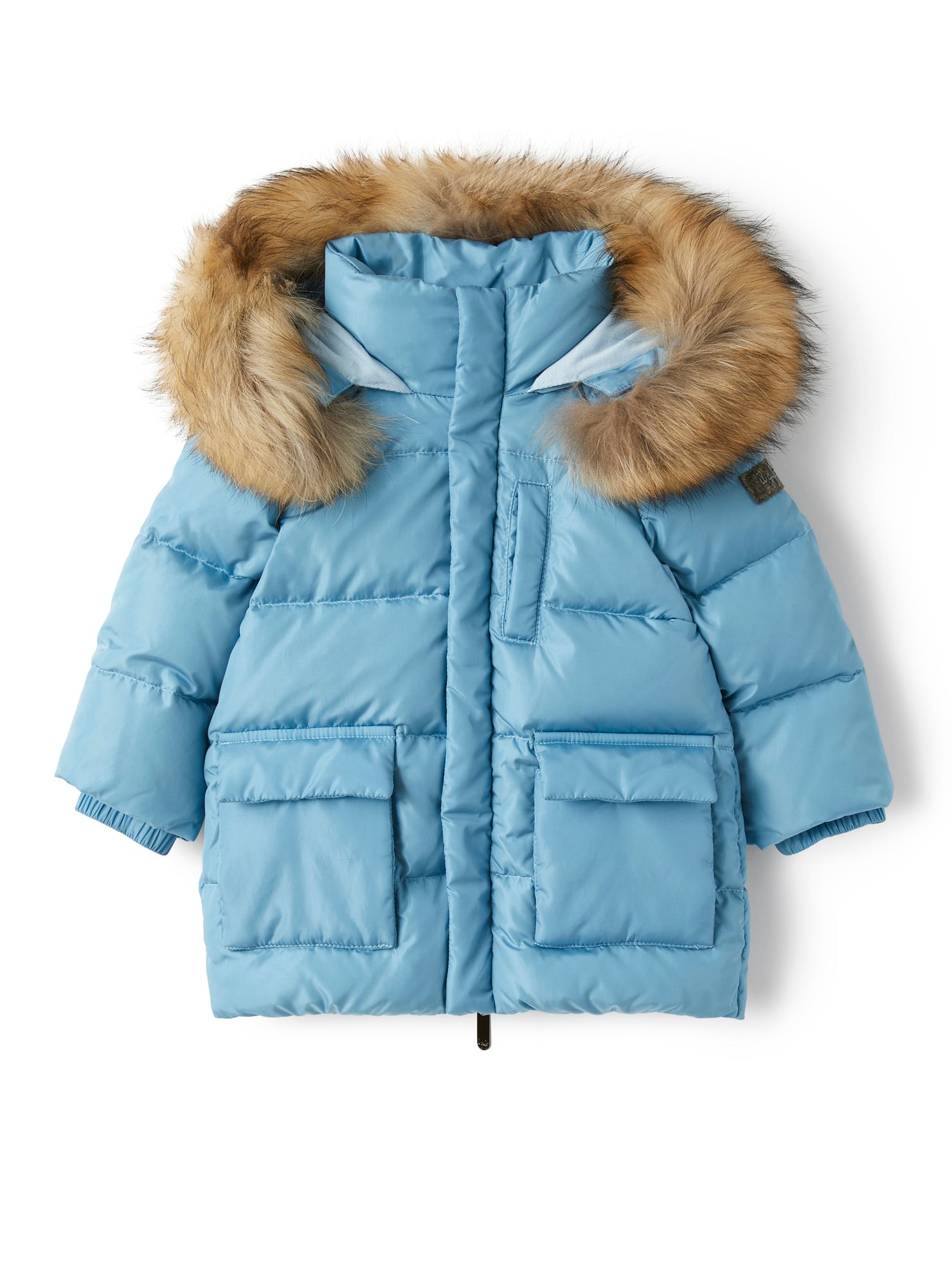 Baby Boys | Hooded Down Jacket | Turchese