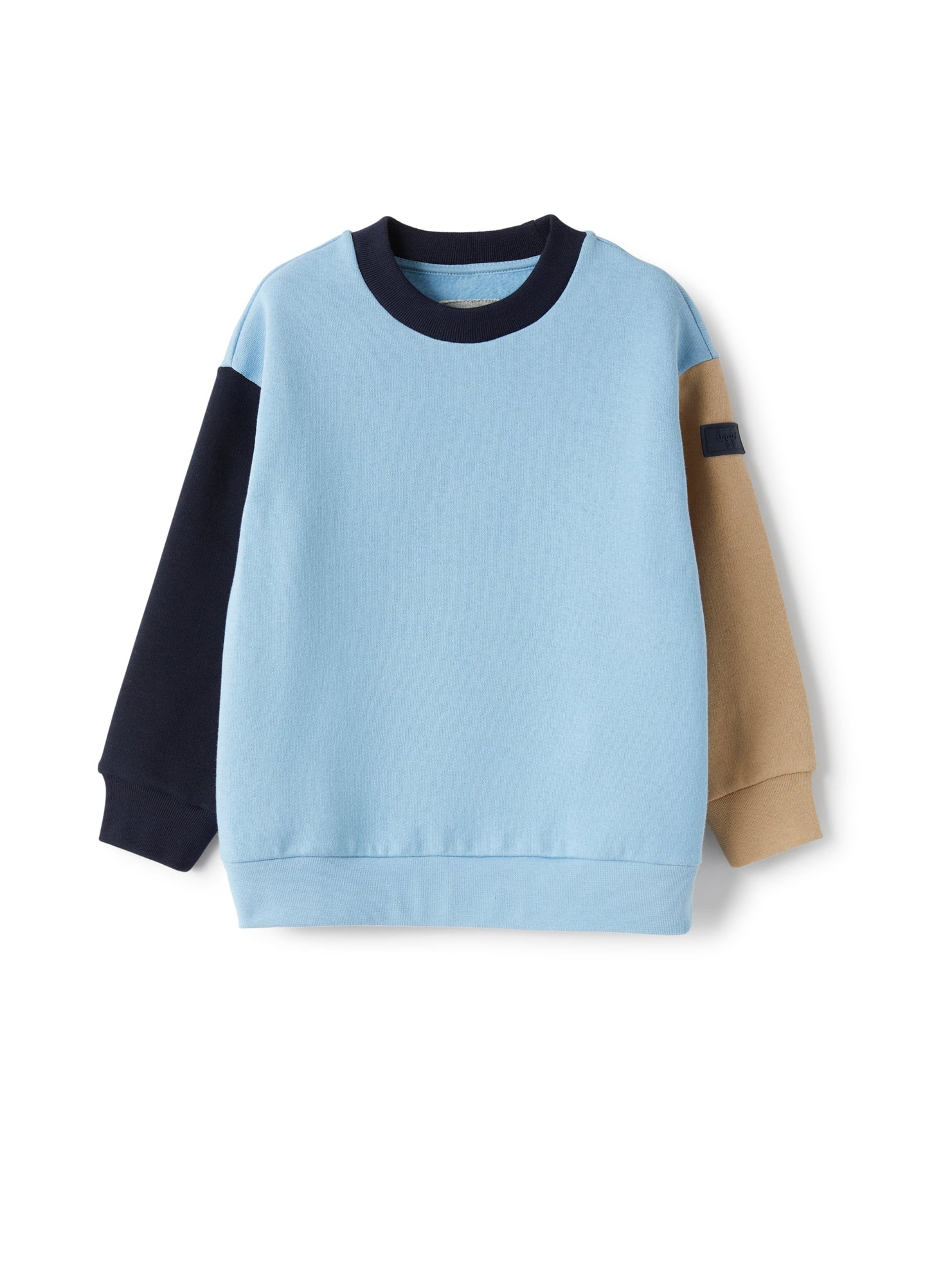 Boys | Crew-Neck Colour-Block Sweatshirt | Turchese Blue