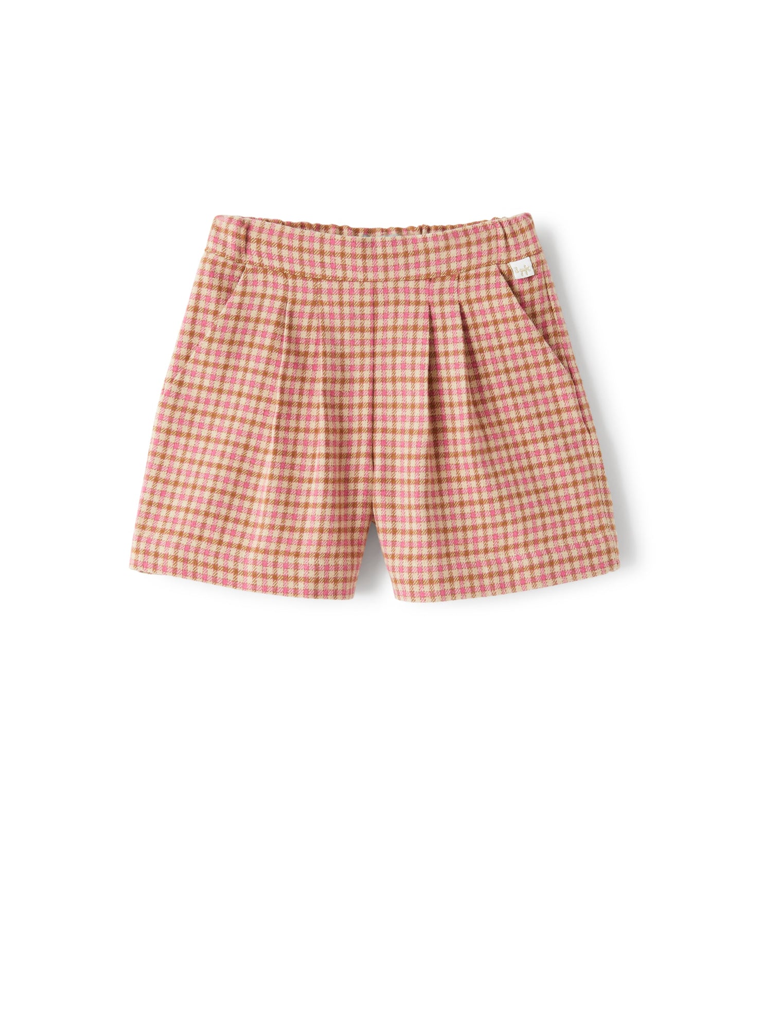 Girls | Check-Patterned Bermuda Shorts | Fuchsia