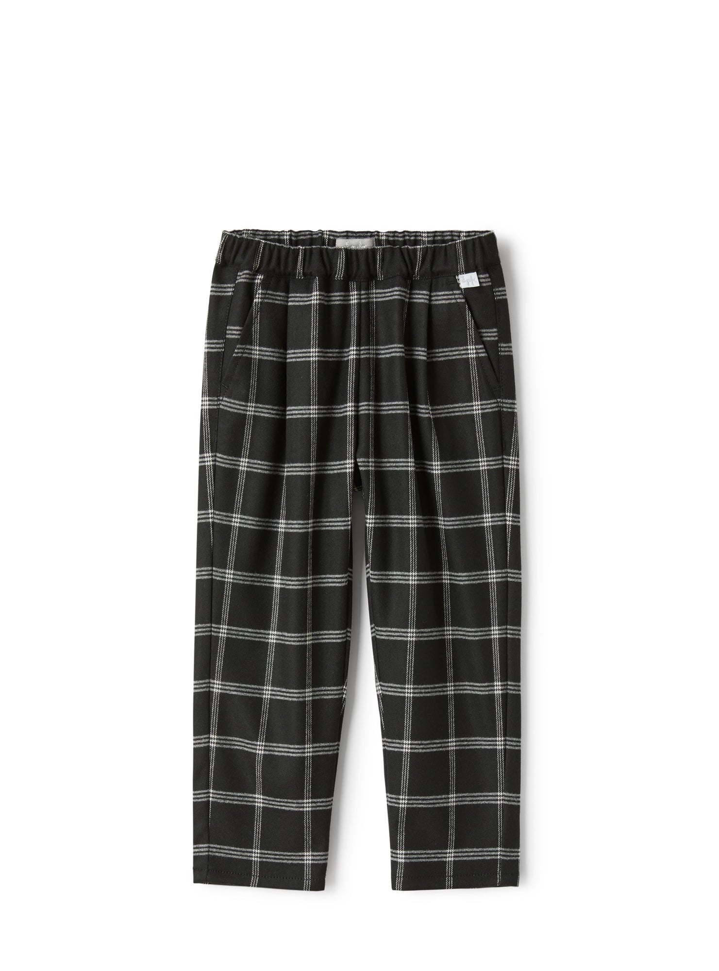 Girls | Trousers in Checked Technowool | Black