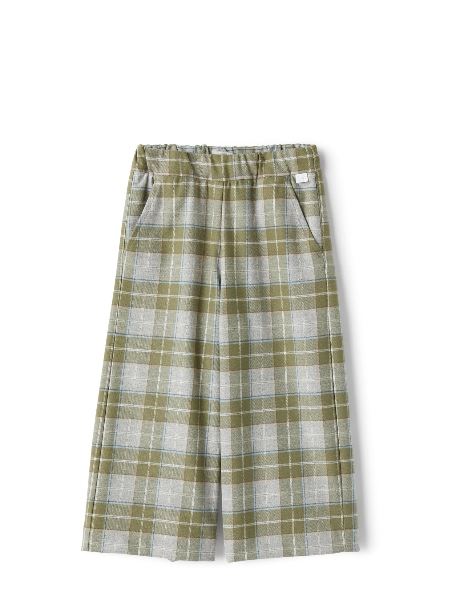 Girls | Culotte Trousers in Checked Technowool | Oliva