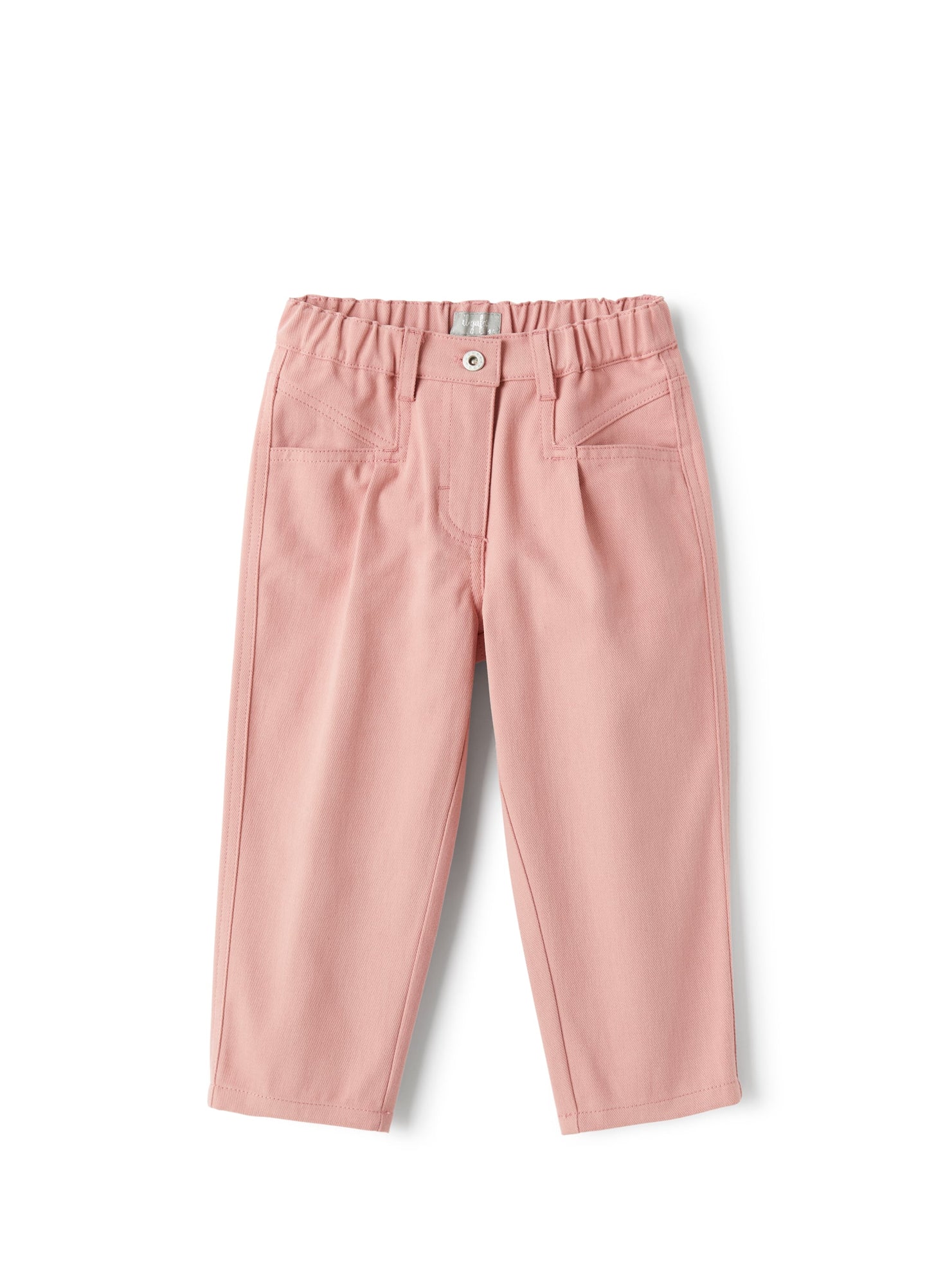 Girls | Carrot-Cut Trousers in Bull Denim | Pink Cipria