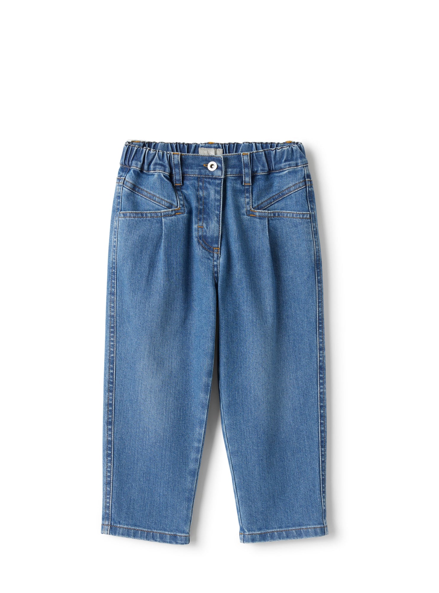 Girls | Carrot-Cut Denim Trousers | Sky Blue Scuro