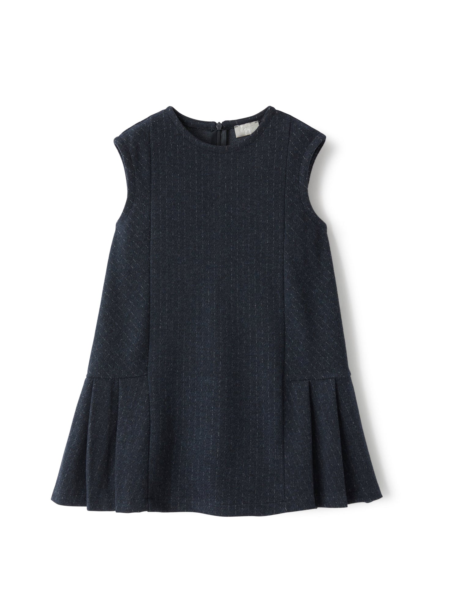 Girls | Sleeveless Dress in a Pinstripe Pattern | Blue