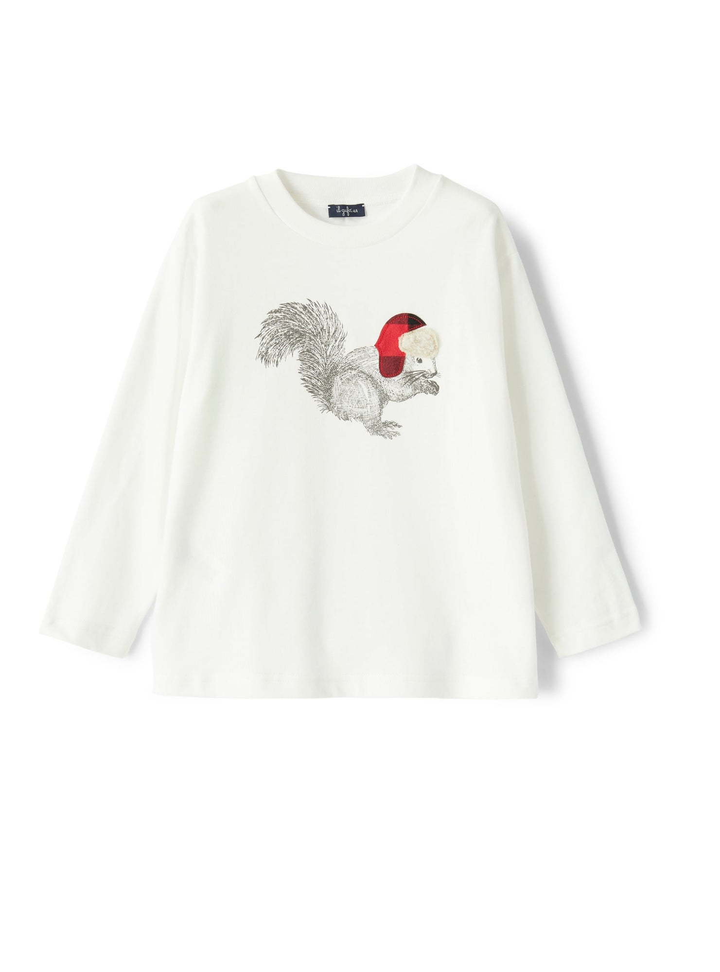 Boys | T-Shirt with Squirrel Print | Milk Burgundy