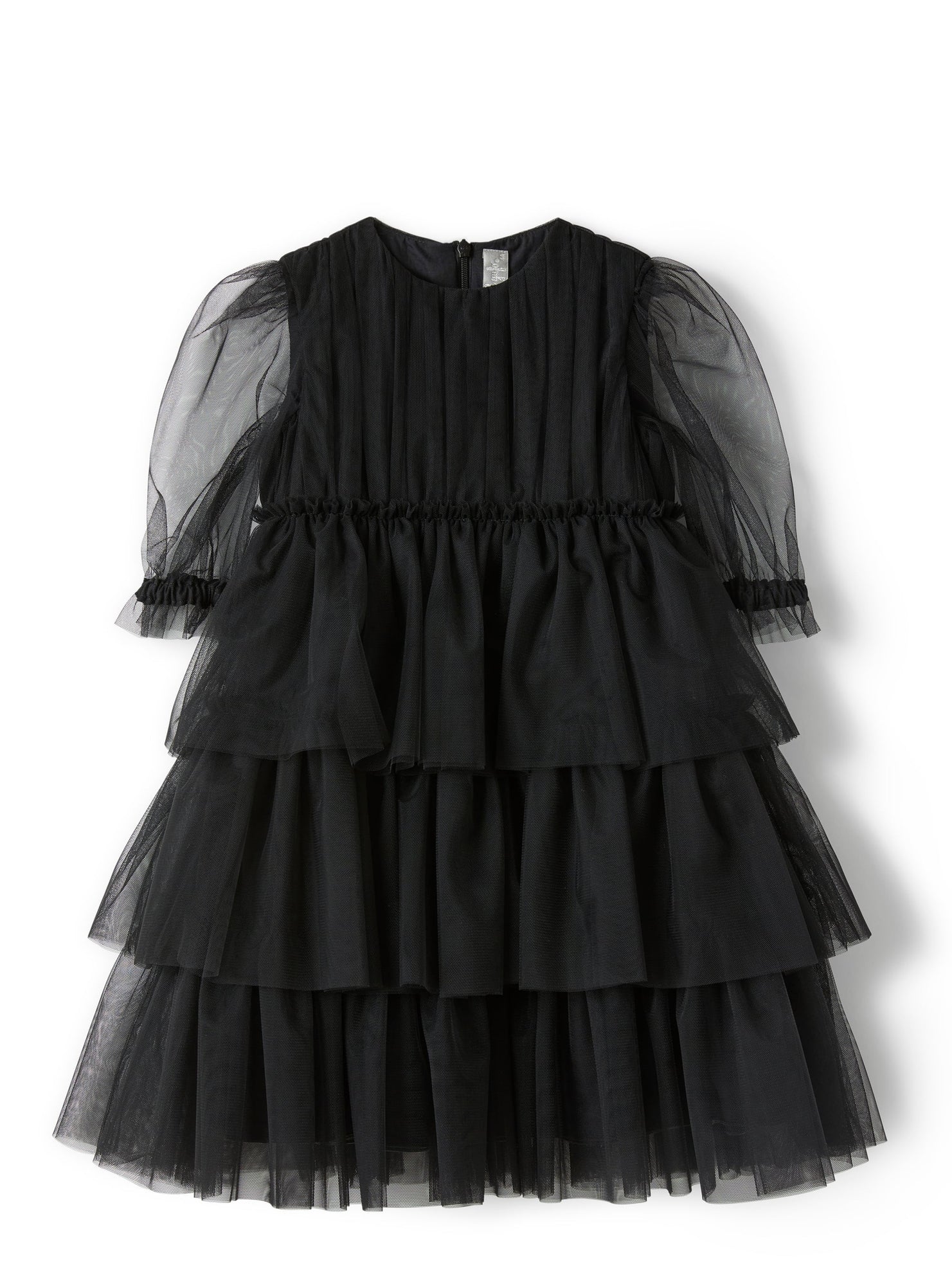 Girls | Tulle Tiered Dress | Black