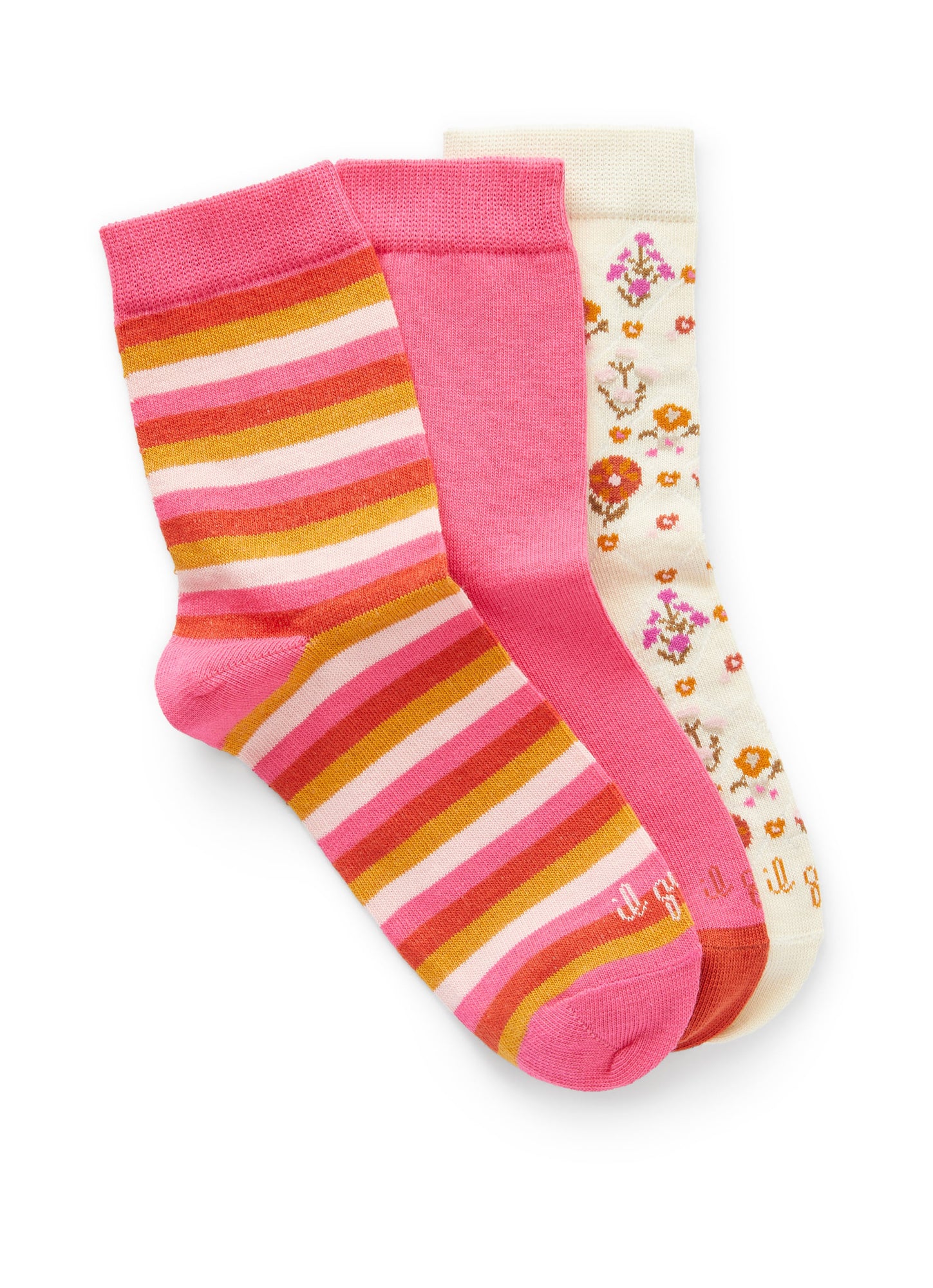 Set Of Girl's Socks | Latte/Rosa Glassa