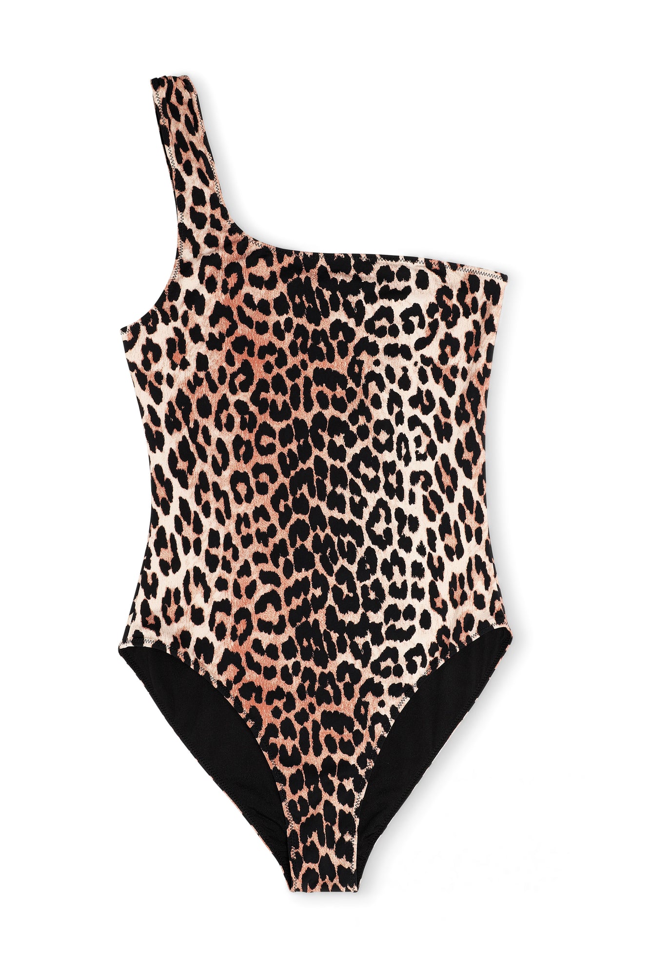 One Shoulder Swimsuit | Leopard