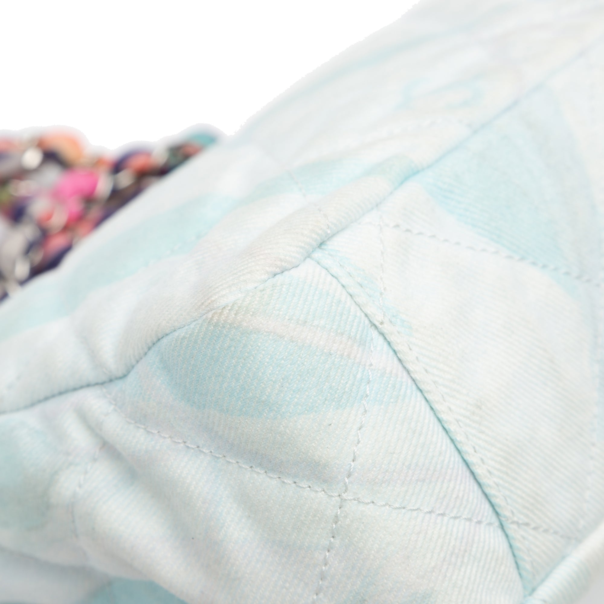 Chanel | Pre-Owned Quilted Jungle Jeans Flap | Blue/Light Blue