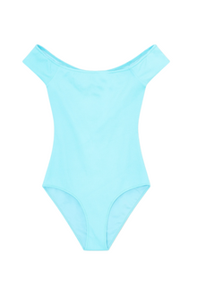 Recycled Ribbed Off-Shoulder Swimsuit | Bachelor Blue