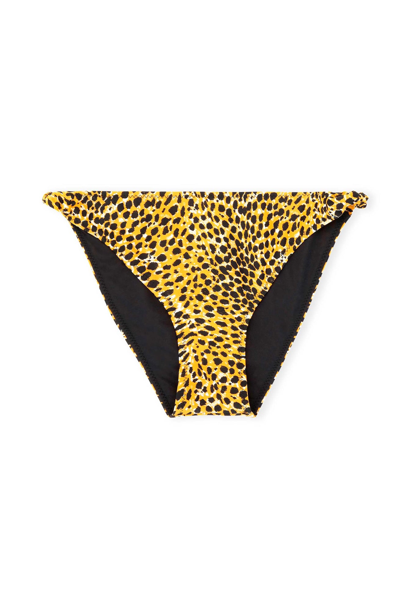 Recycled Printed Twisted Bikini Briefs | Bright Marigold