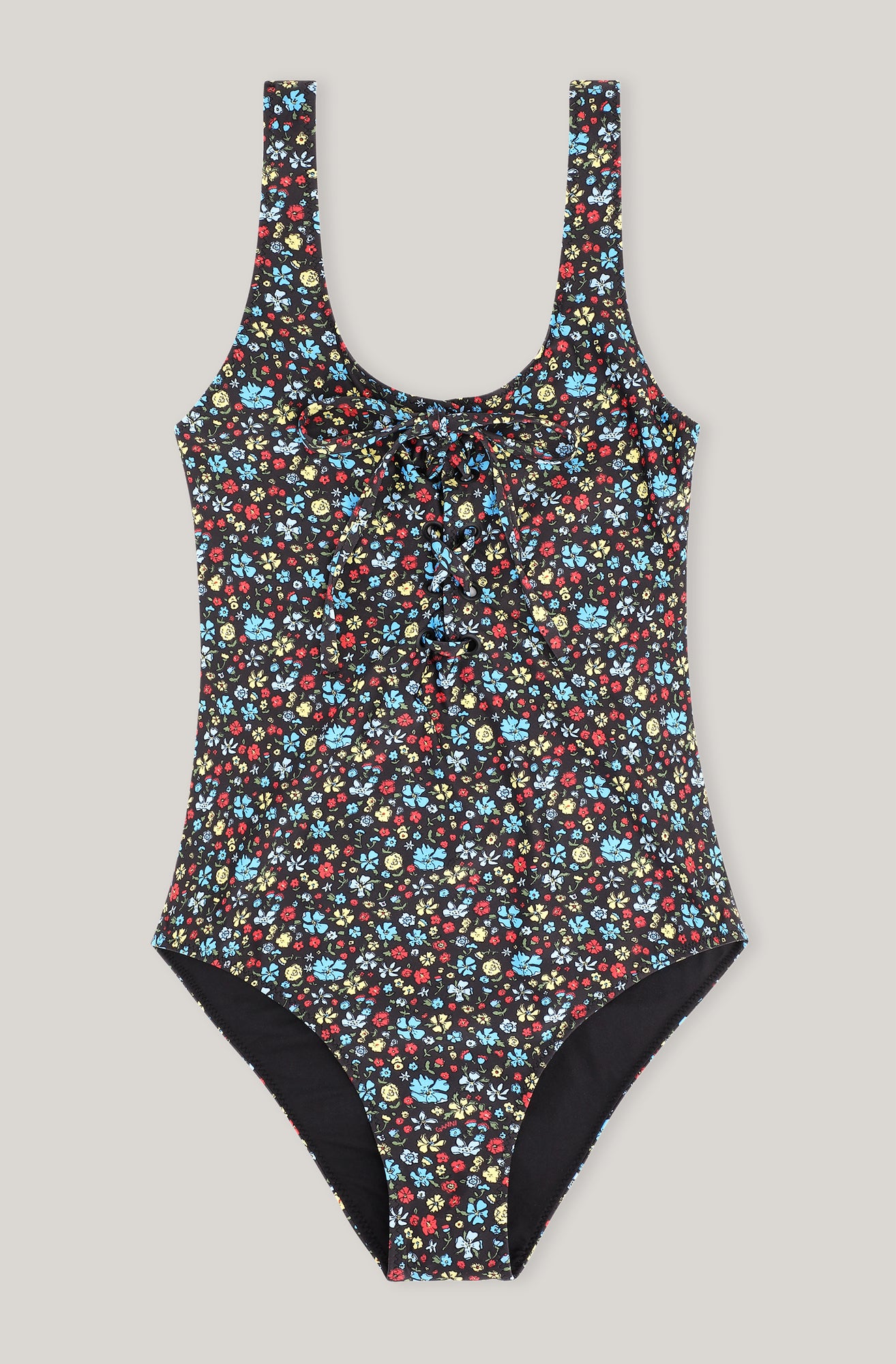 Floral Recycled Tie-Front Swimsuit | Phantom