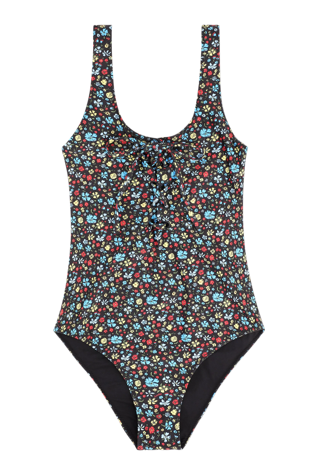 Floral Recycled Tie-Front Swimsuit | Phantom