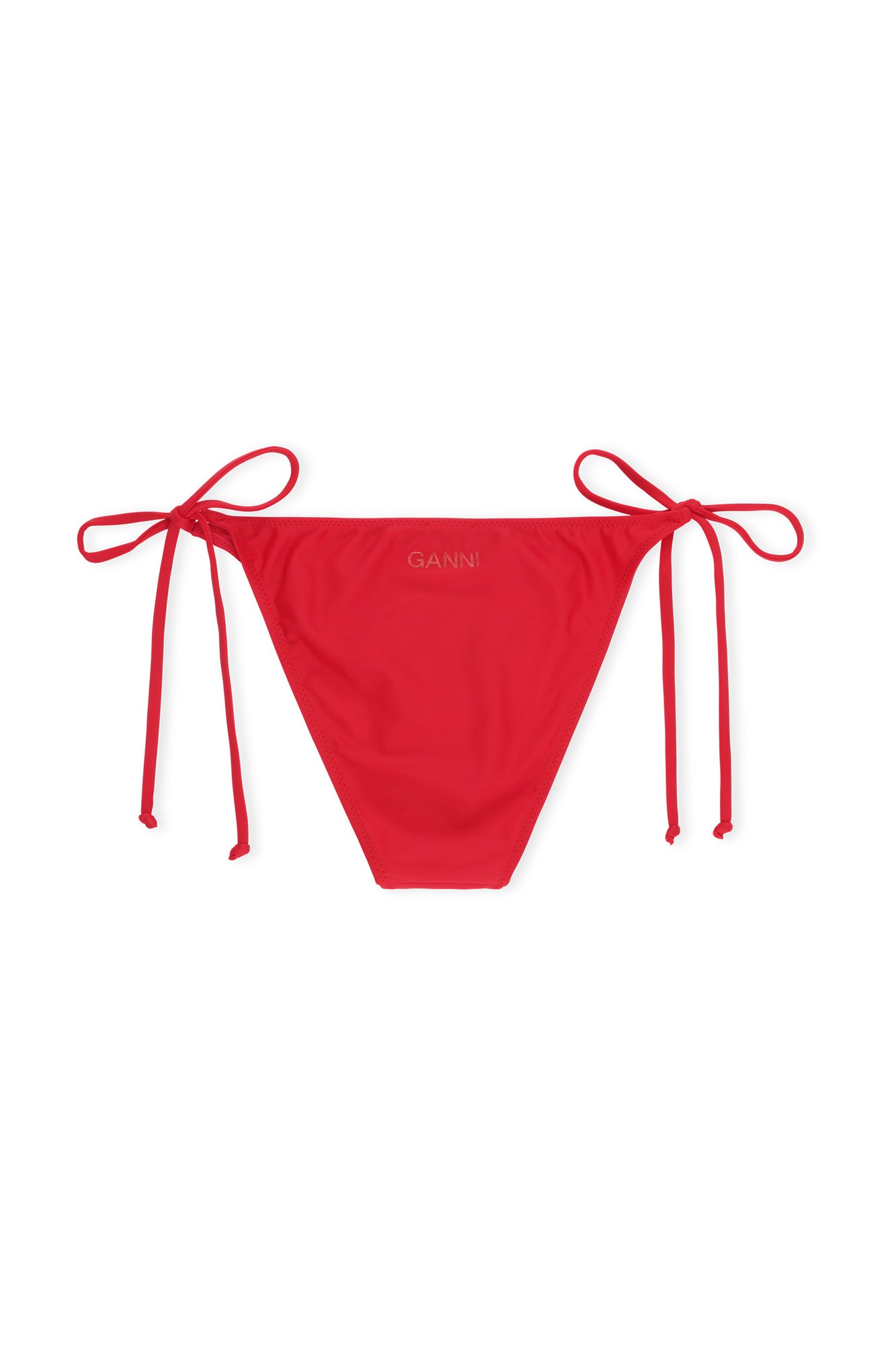 Recycled Core Solid String Bikini Briefs | High Risk Red