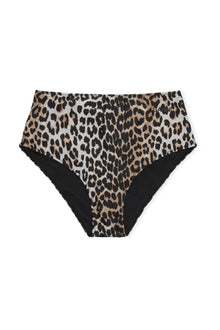 Printed High-Rise Bikini Briefs | Leopard