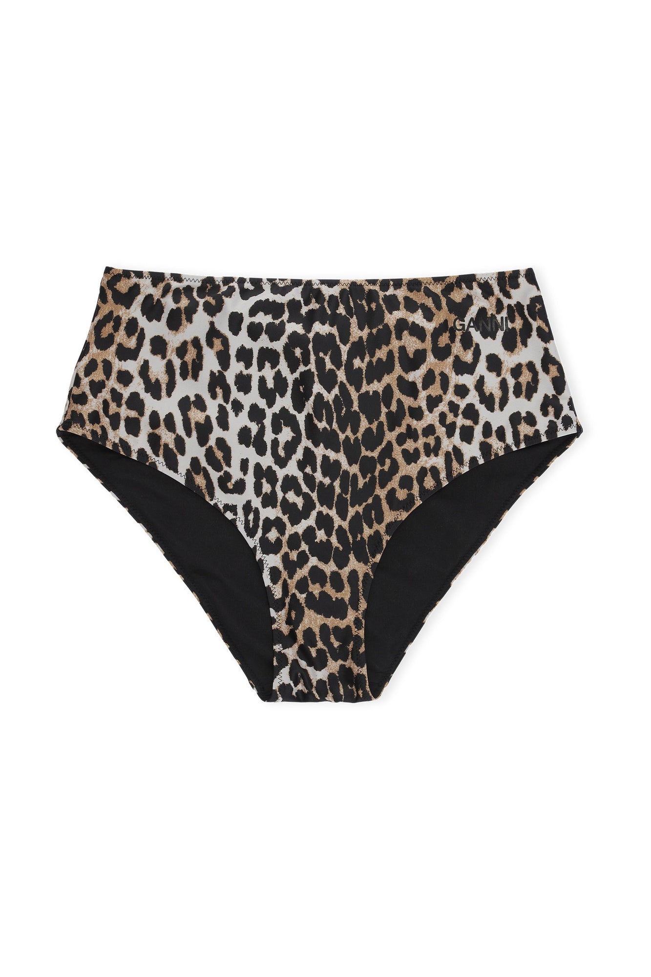 Printed High-Rise Bikini Briefs | Leopard