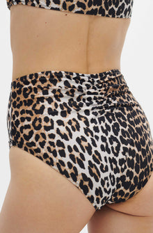 Printed High-Rise Bikini Briefs | Leopard