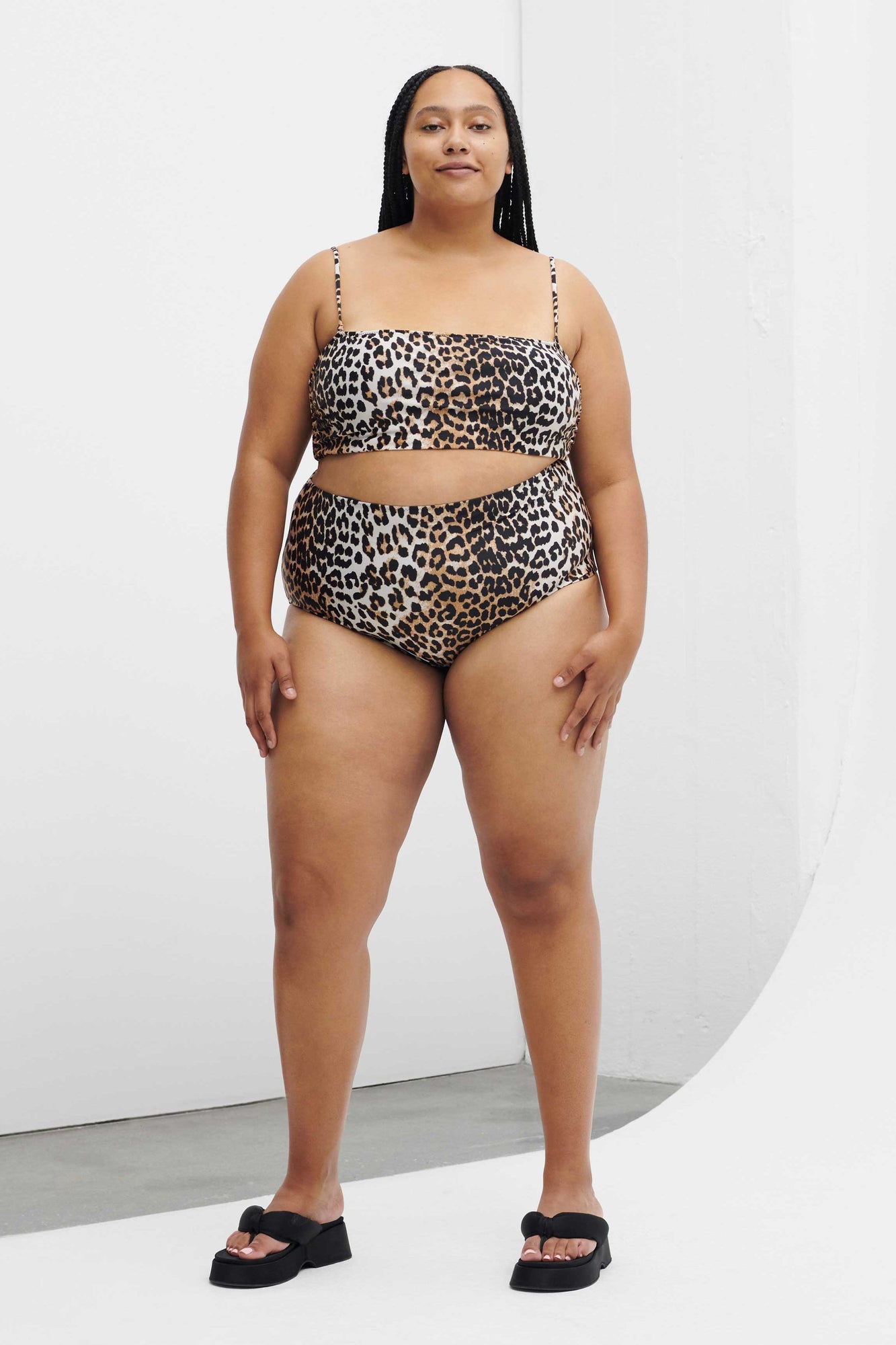 Recycled Core Printed Highrise Bikini Briefs | Leopard