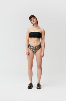 Recycled Core Printed Midrise Bikini Briefs | Leopard