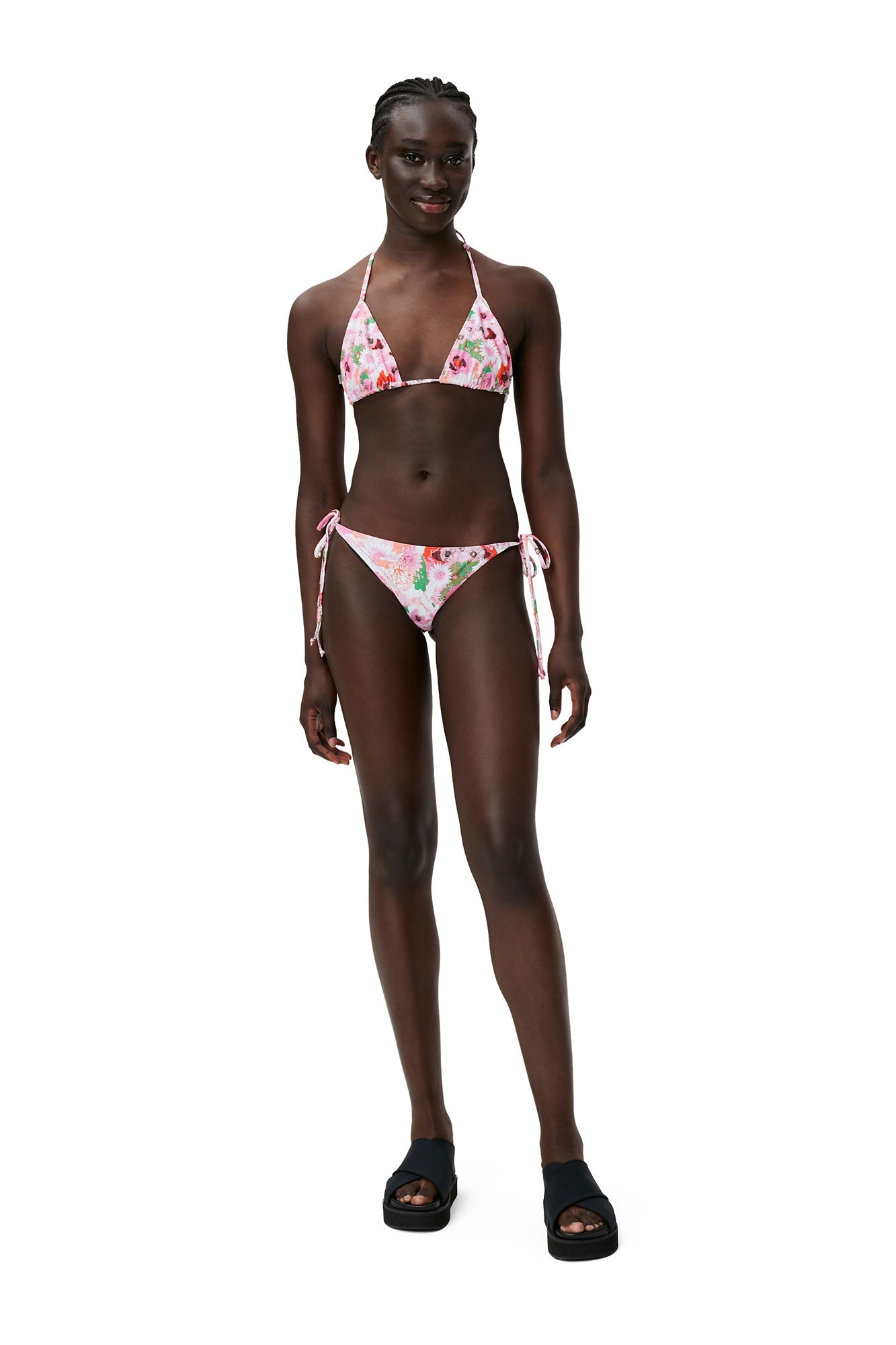 Recycled Printed String Bikini Briefs | Sugar Plum