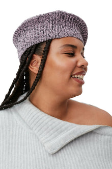 Structured Rib Beret | Lilac Sachet