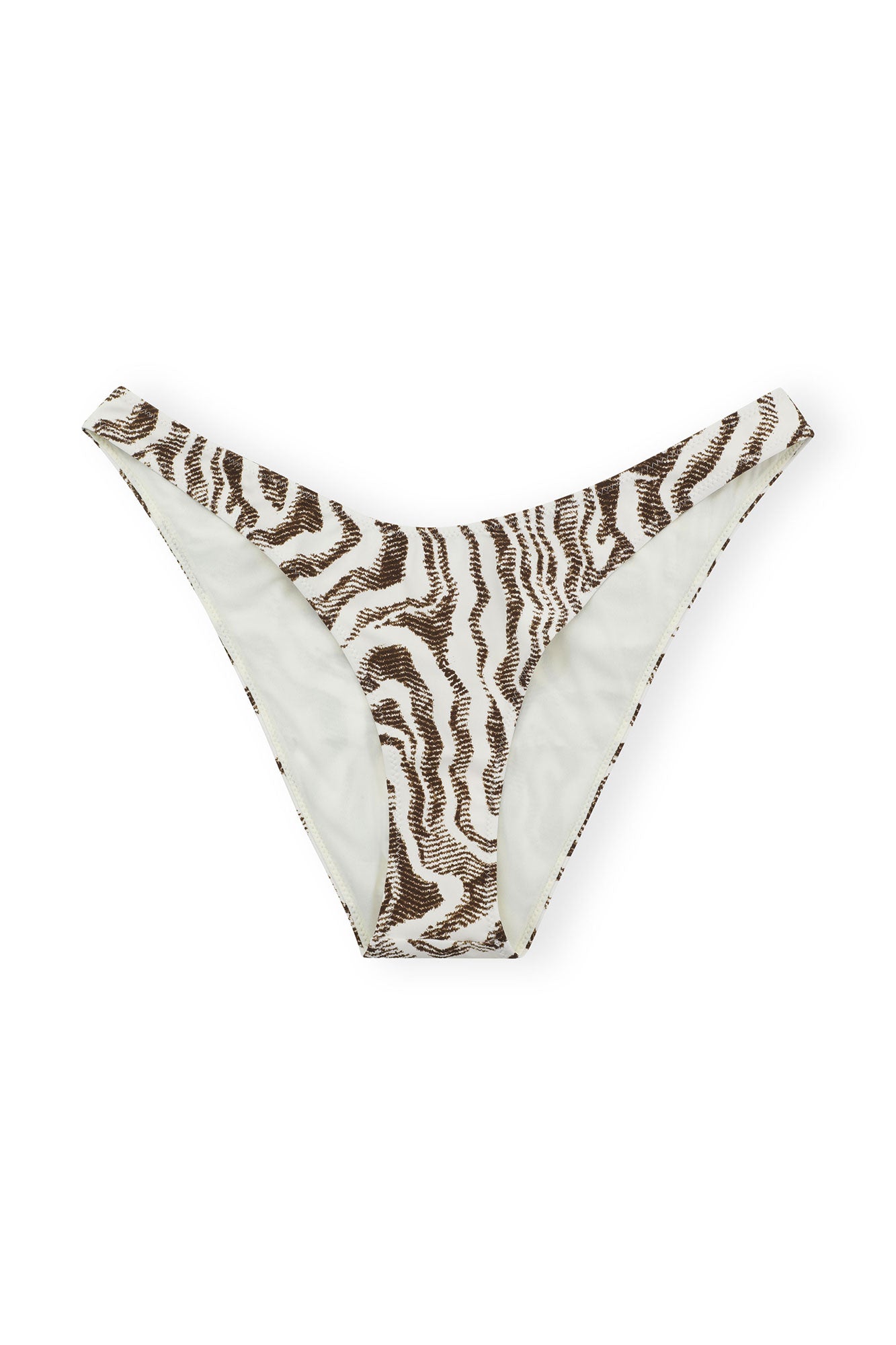 Recycled Printed Lowrise Wave Bikini Briefs | Egret