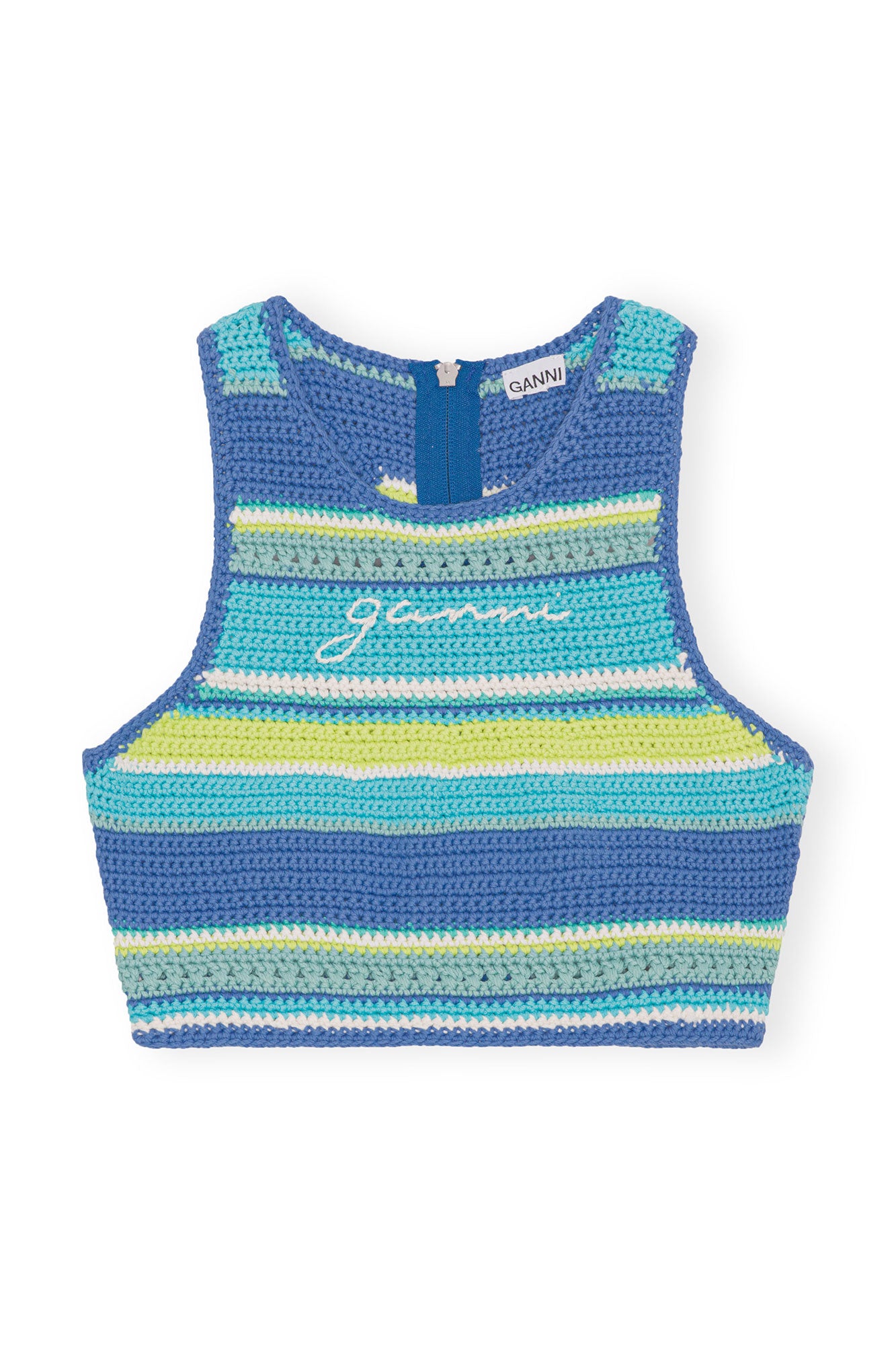 Crochet Racerback Bikini Top | Blue Curacao