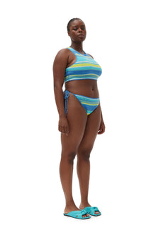 Crochet Racerback Bikini Top | Blue Curacao