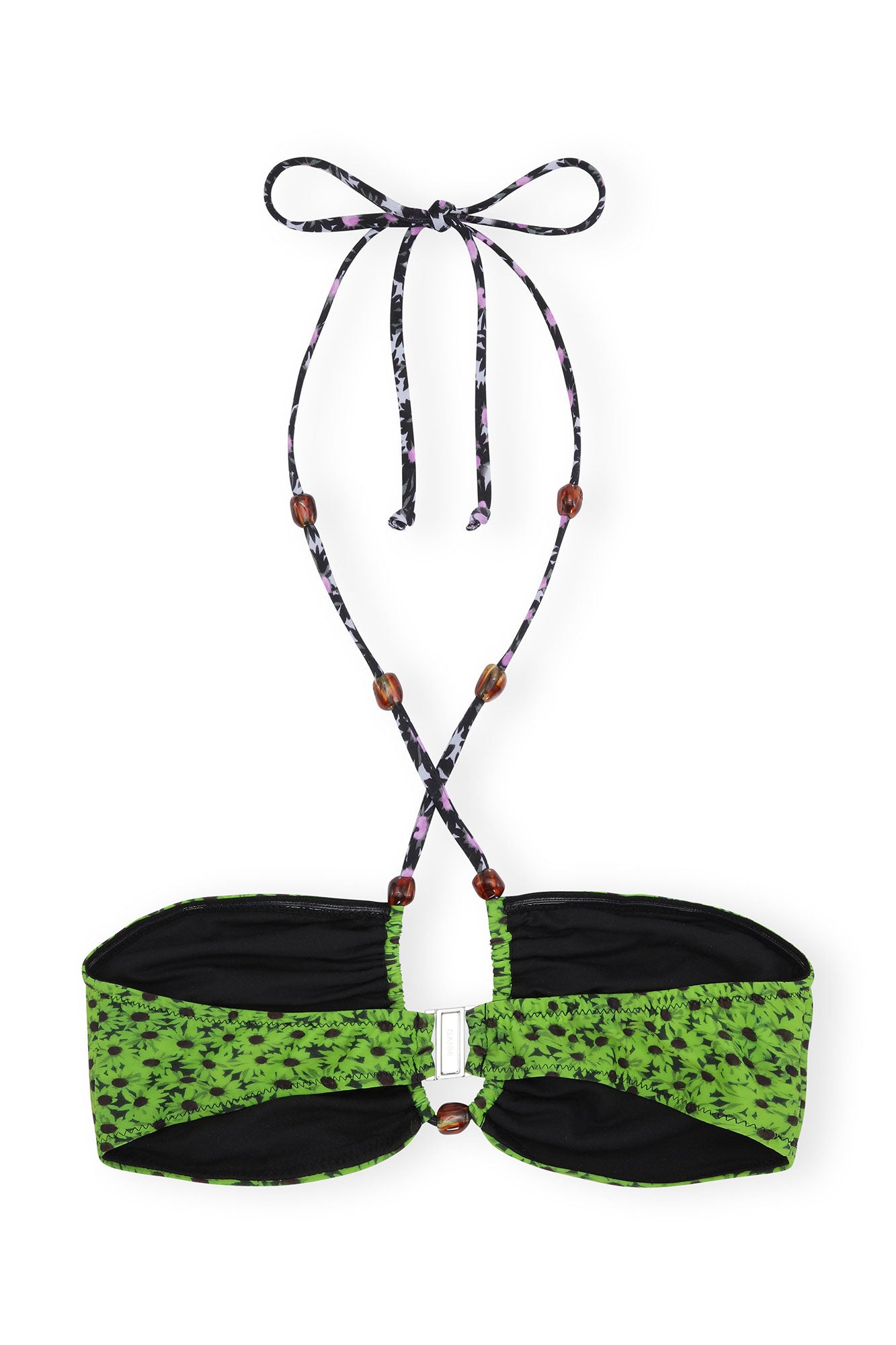 Recycled Printed Open Bandeau Bikini Top | Tender Shoots