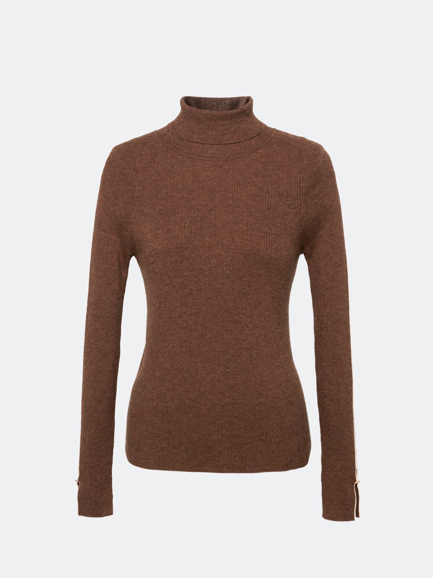 No-Dye Yak Cashmere Knit Top | Brown
