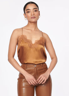 Racer Charmeuse Cami | Toffee