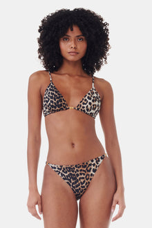 Recycled Leopard Printed String Bikini Top | Leopard