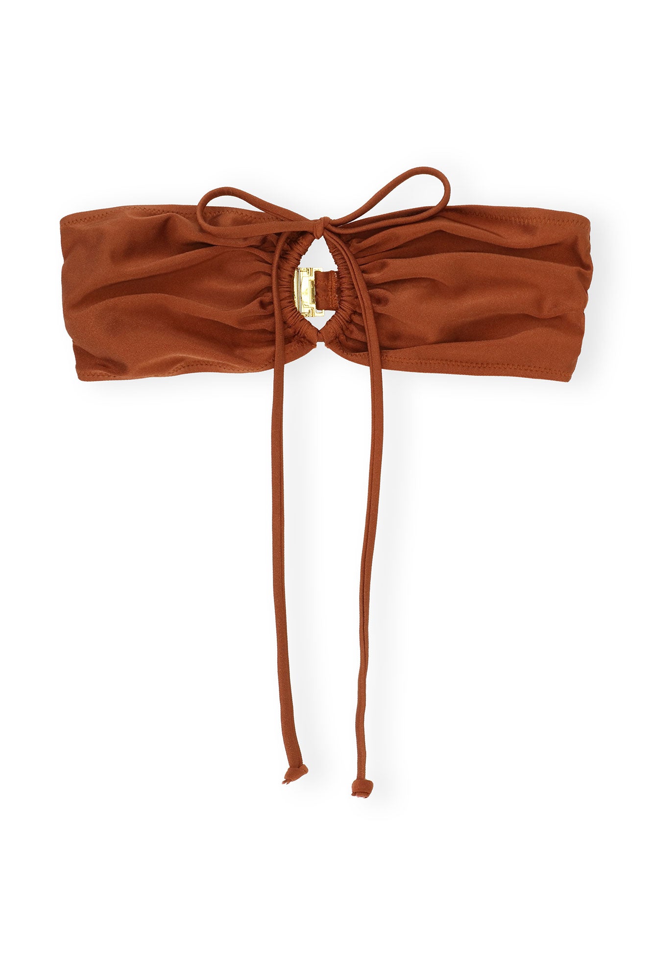 Shine Swim Open Bandeau Bikini Top | Copper Brown