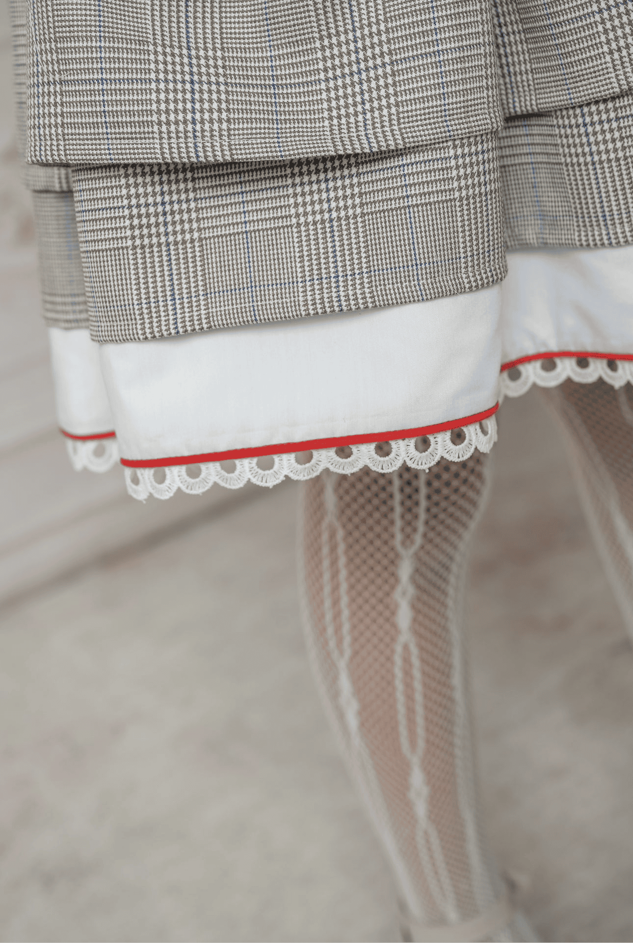 Baby Girls | Georgina Print Dress with Bow | Tartan & Red
