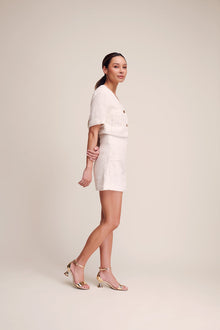 Jazzy Sandal | Gold Mirror Metallic Faux Leather