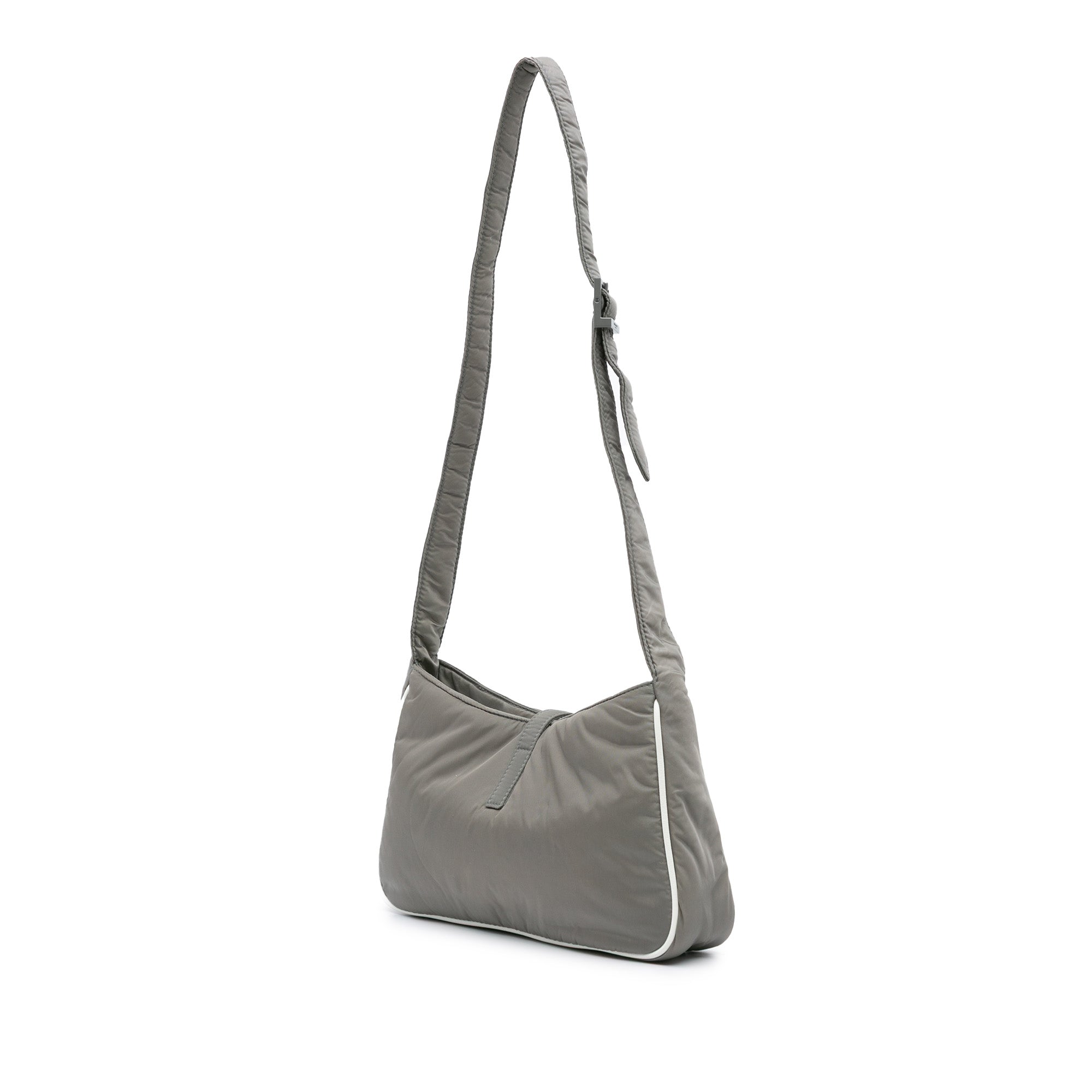 Saint Laurent | Pre-Owned Nylon Le 5 A 7 Shoulder Bag | Gray