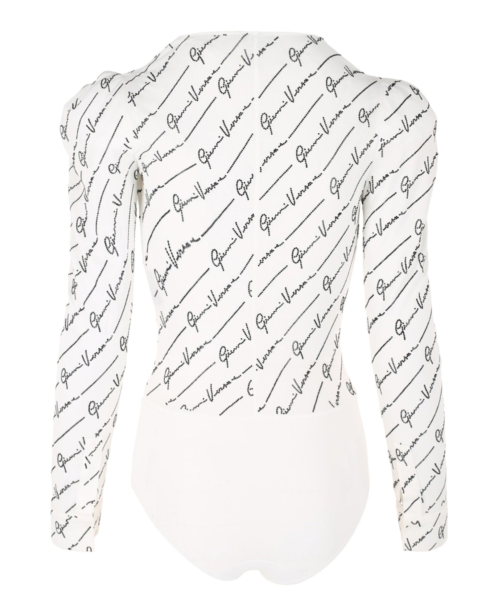 Versace | Crystal Logo Bodysuit Blouse