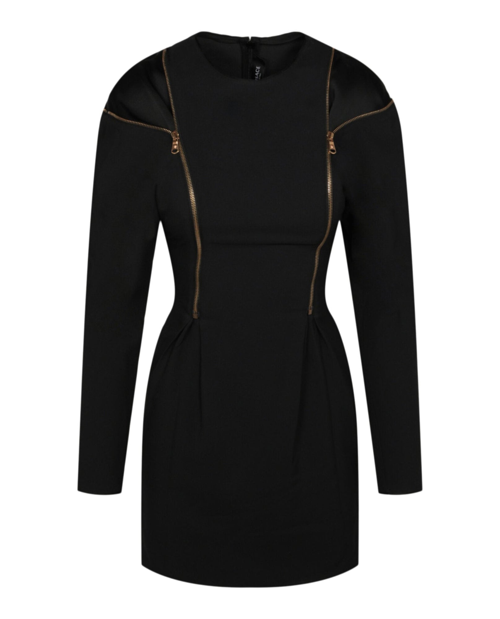 Versace | Double Zip Long Sleeve Cocktail Dress