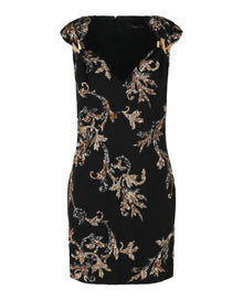 Versace | Acanthus Leaf Sequin & Crystal Embellished Minidress