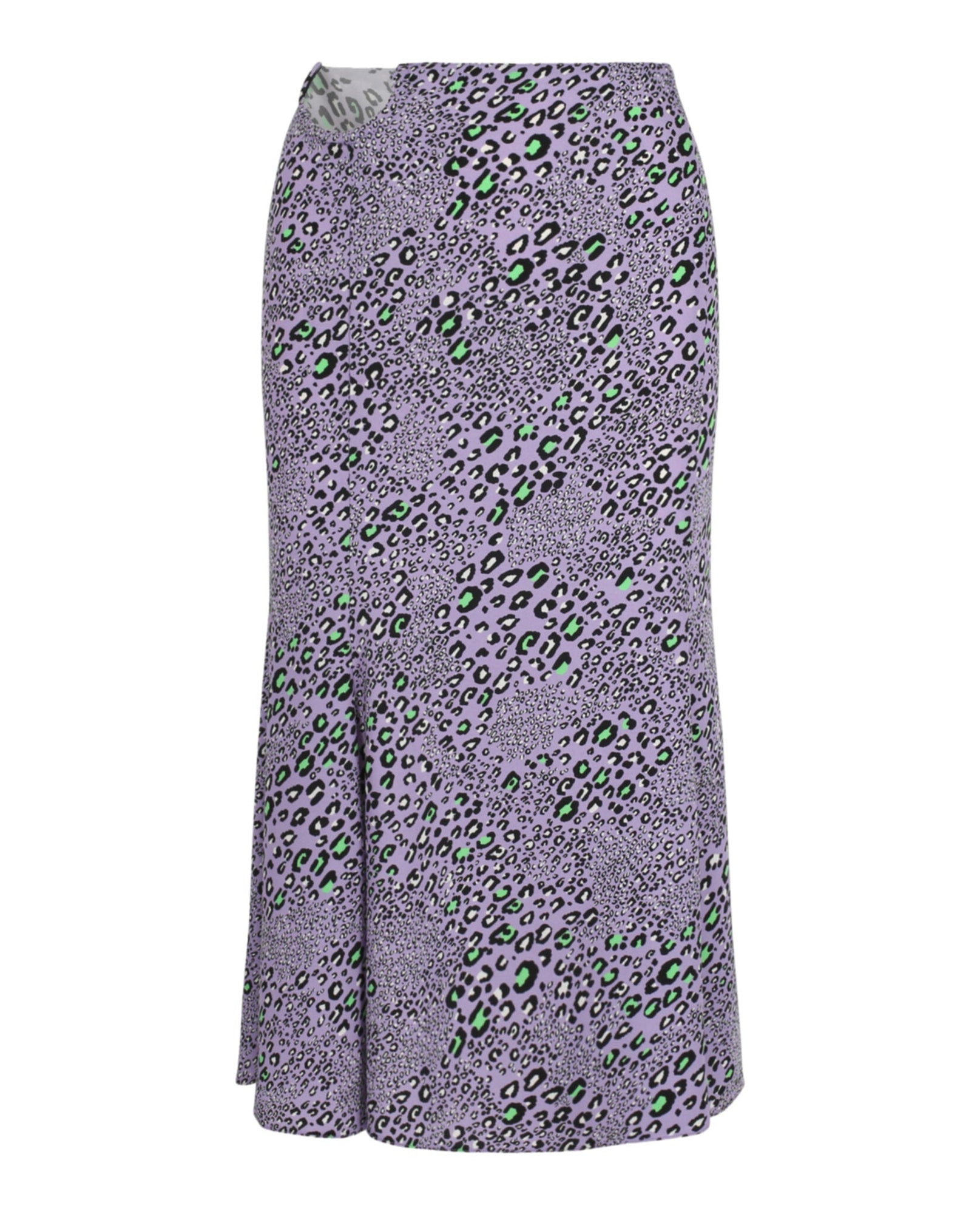 Versace | Animal Printed Midi Flounce Skirt