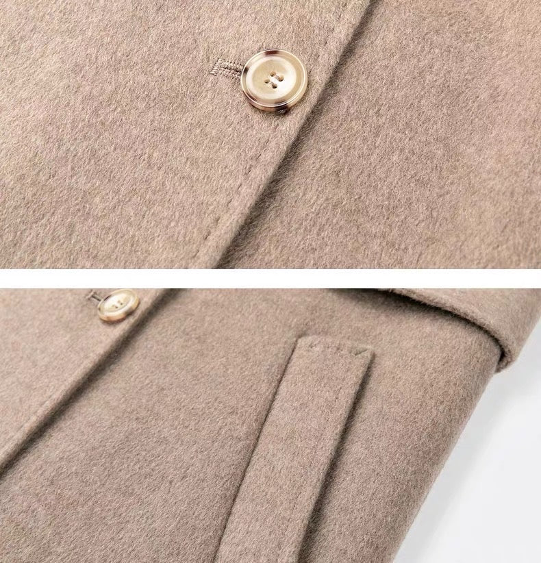 Pure Cashmere Wool Coat | Beige