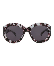 Alaia Round Acetate Sunglasses | Havana