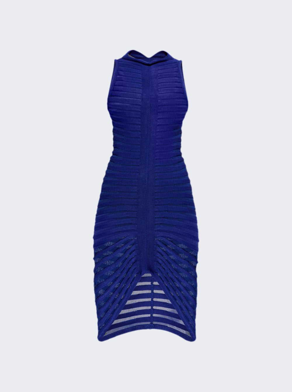 Women | ALAÏA | Sheer 3d Skeleton Dress | Blue