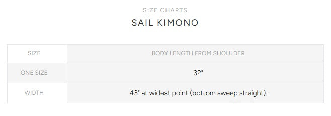 Womens | Sail Kimono | Black/Cognac