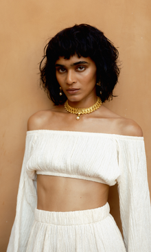 Aasha Crop Top | Cream