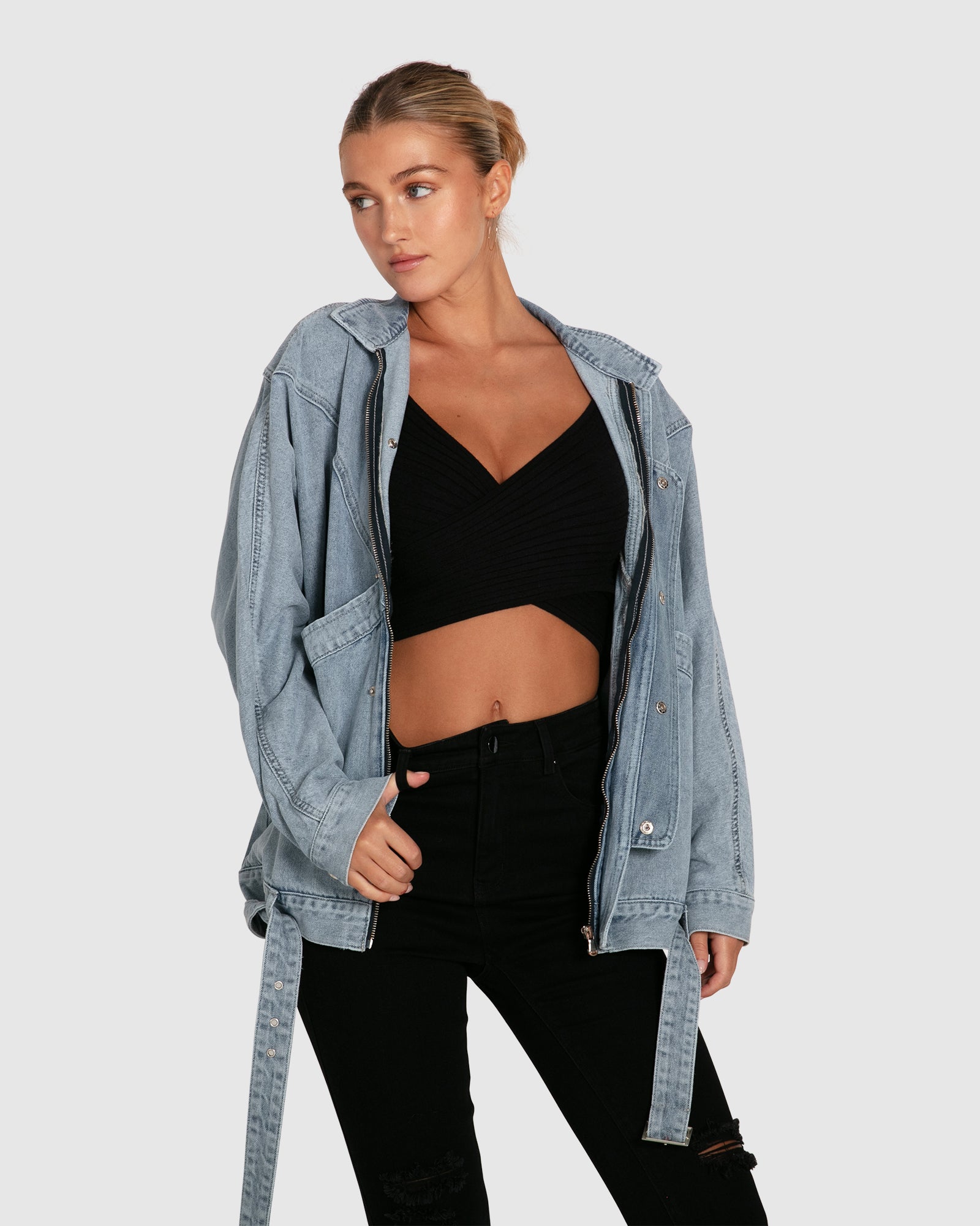 Women | All About You Denim Jacket | Stonewash