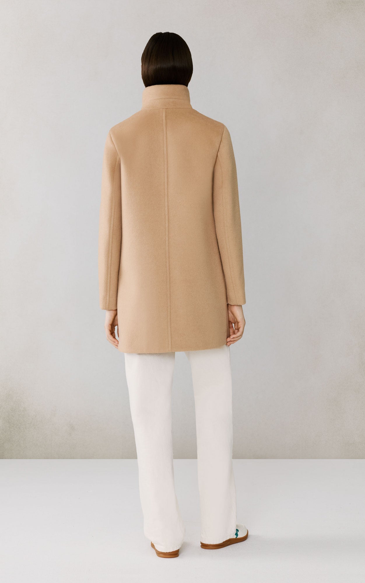 Abbi Coat With Bib In Wool | Teak